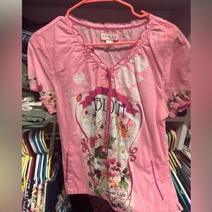 Pink Floral Graphic Women's Top